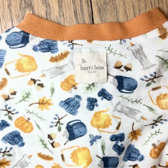 Burt’s Bees Baby One Piece Footed Snug Fit Footed Sleeper Pajamas Size 18 Months - Picture 4 of 8
